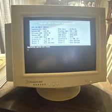 Packard Bell 50CD Desktop Computer With Monitor And Speakers. Works Fine