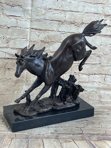 Sculpture bronze cheval - sculpture, en