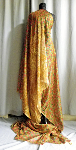 Sari voile motifs fleurs - fleurs, et