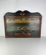 Sublime Tableau en Bois Aviron en Relief Vintage Rowing Club, Cup Winners 1901 