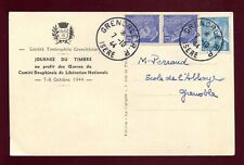 postcard 38 . Grenoble Stamp Day Dauphinois Committee 1944. rare