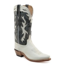 Bottes Western Country Boots Unisexe en Cuir Old West Argent Oaks LF1626