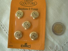 Boutons Dorés décorés DMC