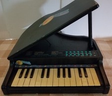 Mini Grand Piano Black Wooden Musical Instruments Toys for Kids 15 Demo Songs