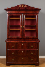 bibliothèque–commode- secrétaire Anglaise en acajou, de style Empire