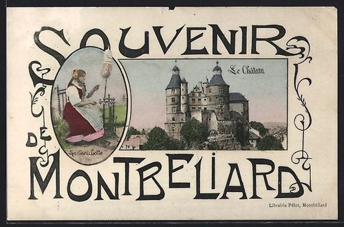 Cpa montbéliard souvenir - cpa, montbéliard,