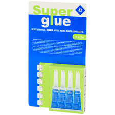 Colle super glue extra forte 4x3 grammes Transparant pour différents matériaux