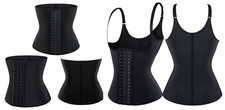 Waist Trainer Latex Womens Waist Cincher Vest Shapewear Body Shaper Gym UK 4-22