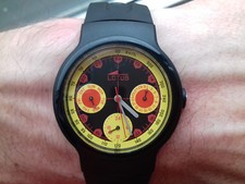 VINTAGE LOTUS NOS C3 BLACK & YELLOW WATCH JAPAN WATCH WATCH WATCH MADE IN 1995 WATCH