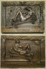 Ancienne Paire De Panneaux