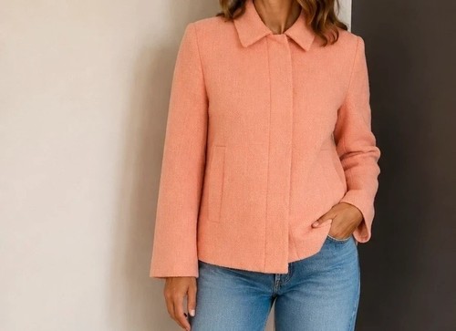 Veste zara rose poudré saumon - rose,