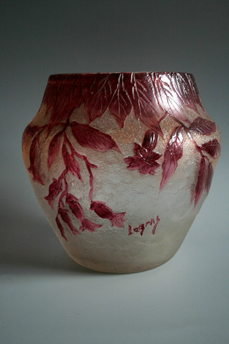 Ancien vase verre gravé - en, À