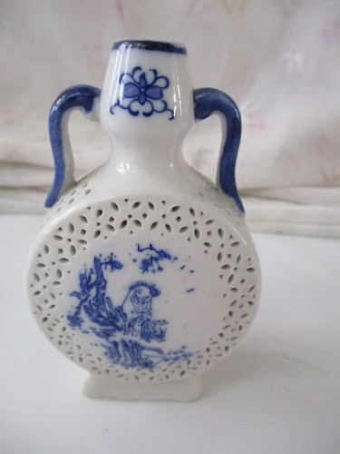 Vase chinois vintage - , bleu