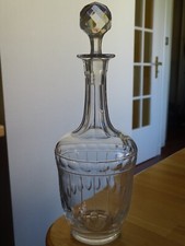 VAL SAINT LAMBERT CRYSTAL ANTIQUE WINE DECANTER MODEL SYLVIA PERIOD 1920