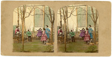 Stereo, Kids Play Swing Vintage Stereo Card - Album Print