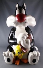 Looney Tunes - Cookie Jar Warner Bros Studio Store 1997 - Sylvestre & Titi 33cm