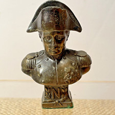 Napoleon Bonaparte Bronze? Miniature Bust Statue Vintage France 3" 6oz Rare