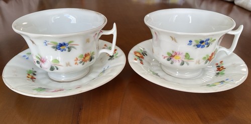 Paris porcelain saucer cups - 2,