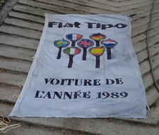 Grand drapeau publicité FIAT 1989 Oriflamme publicitaire garage automobile