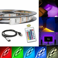 1m 2m 3M 4m 5m USB Lumières LED Strip IP65 5050 RGB TV Bande LED + Télécommande