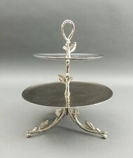 Michael Aram Personally Signed Stainless Leaf 2 Tier Etagere Server Rare