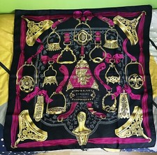 foulard carré 90 Hermès Vintage Étriers