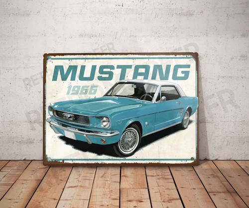 Plaque métal vintage mustang - plaque,
