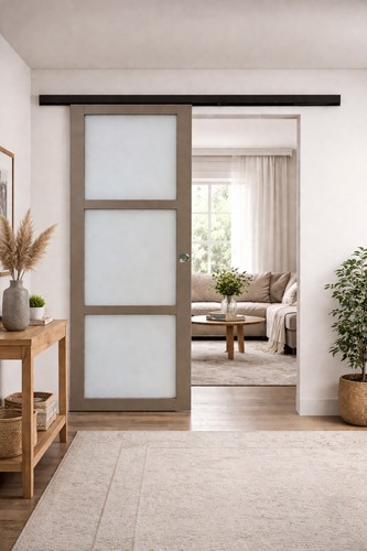 Porte coulissante gris - gris, taupe