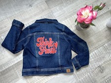 CATIMINI 4 Ans Fille : VESTE EN Jean Brodée Au Dos TBE