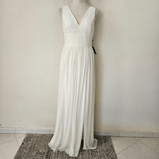 Robe maxi en dentelle blanche