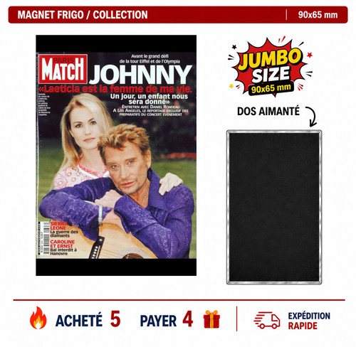 Magnet frigo johnny hallyday - johnny,