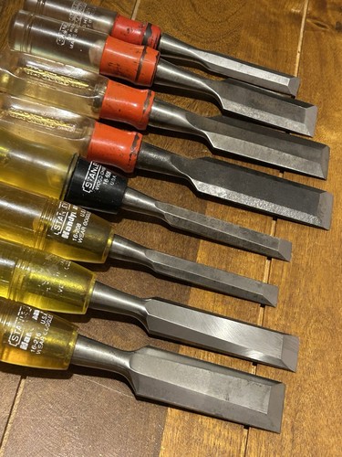 Vintage stanley wood chisels - wood,