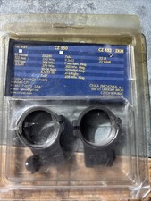 NEW CZ 452-ZLM Steel Scope Rings in factory packaging Cz19007