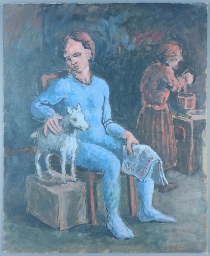 Ancien tableau garçon au - ancien, "garçon