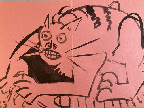Peinture dessin encre papier - dessin,