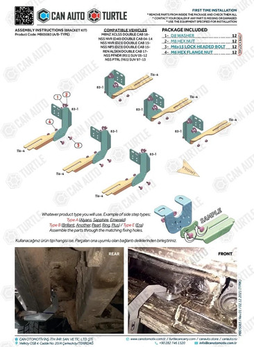 Kit fixations marche pieds - kit,