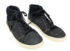 Hugo Boss Chaussures Homme ( Ue ) 44 Cuir Daim Bordure Baskets Montante Lacets