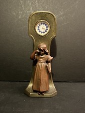1910 Clock - Bronze and Enamel