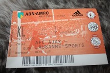  ticket )) AFC AJAX V LAUSANNE SPORT- UEFA  european cup C3  2000/2001