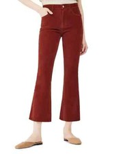 DL1961 Bridget Boot High Rise Instascuplt Crop Pants Womens 28 Corduroy Paprika