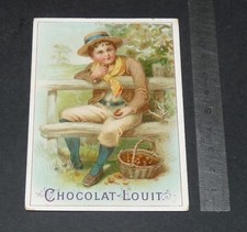 CHROME 1880-1899 CHOCOLATE LOUIT BORDEAUX TAPIOCA CHILD PICKING CHESTNUTS