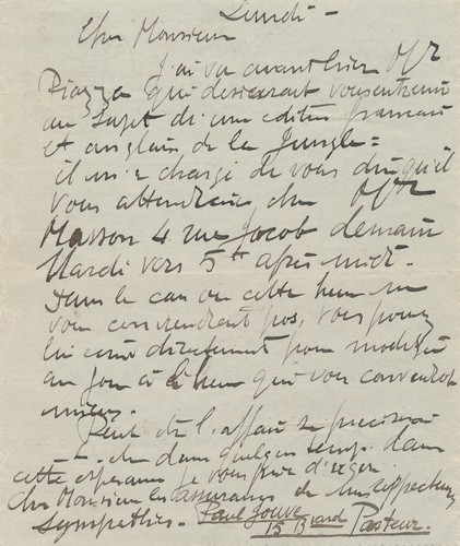 Paul jouve lettre - paul,