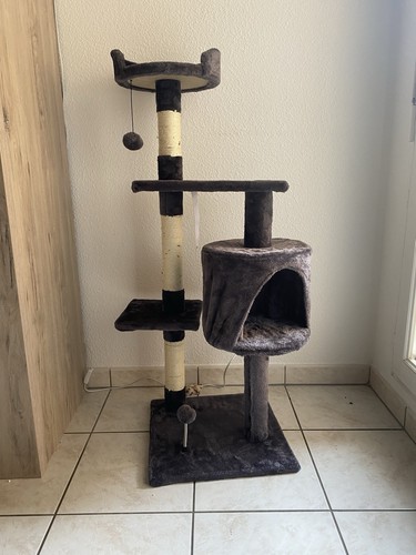Arbre chat gris 114cm avec - à,