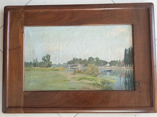 Huile sur toile ancienne - sur,