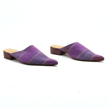 Purple Women's Purple Missing Number Used (SS3633) Super Leather Clog