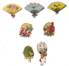 7 anciens chromos découpis