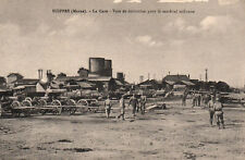 Old postcard Militaria 51 - SUIPPES (Marne) - station. Military Equipment Bypass