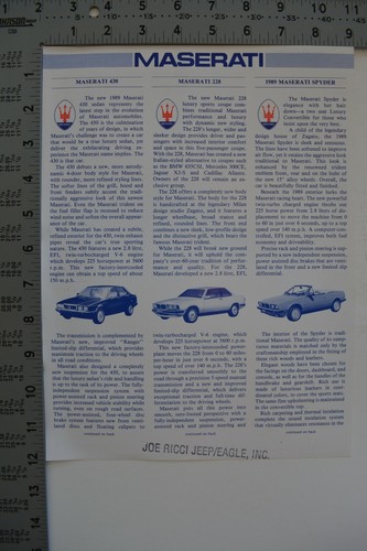 1989 original maserati - 1989,