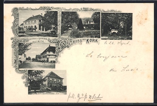 Carte postale liège auberge - carte, liège,