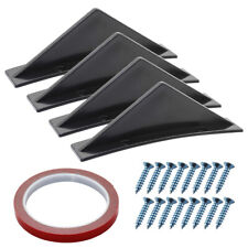 Universal 4x Car Rear Bumper Diffuser Shark Fin Curved Spoiler Lip Wing Splitter